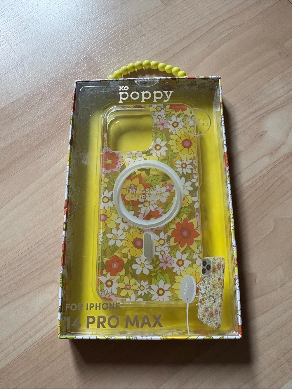 Poppy iPhone 14 Pro Max Floral MagSafe Phone Case NWT Yellow Daisy Retro